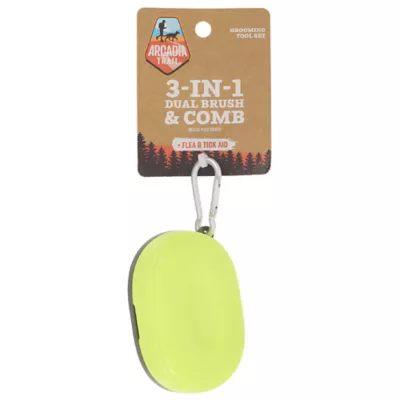 Arcadia Trail® Portable Dog Brush with Flea and Tick Tool - Image 4