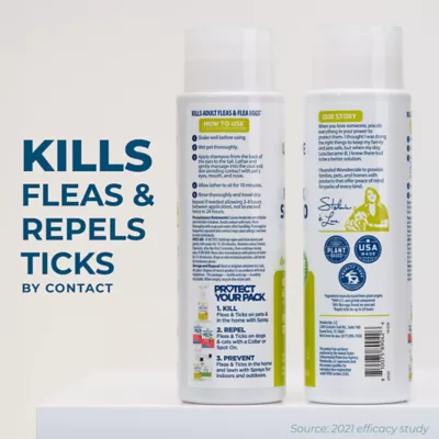 Wondercide Natural Flea & Tick Shampoo for Dogs and Cats, Kills and Repels, Lemongrass scent, 12 oz - Image 2