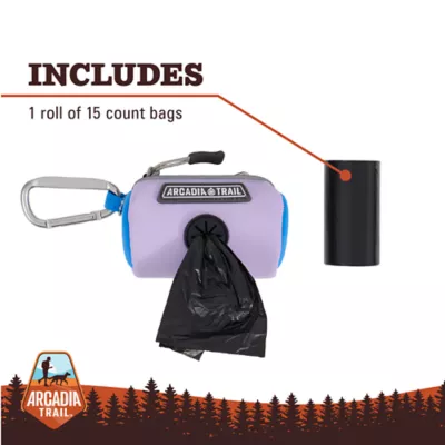 Arcadia Trail® Dog Poop Bag Dispenser - Purple & Blue - Includes 15 Poop Bags - Image 4