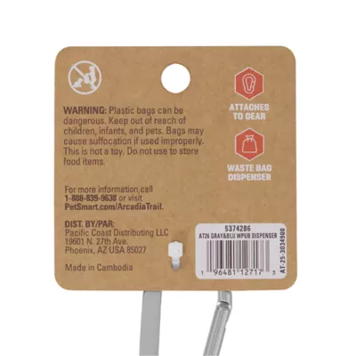 Arcadia Trail® Dog Poop Bag Dispenser - Gray & Black - Includes 15 Poop Bags - Image 6