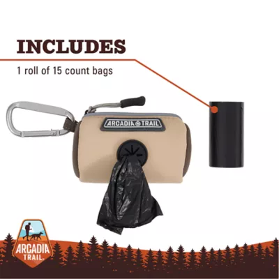 Arcadia Trail® Dog Poop Bag Dispenser - Tan & Gray - Includes 15 Poop Bags - Image 4