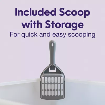 Product Litter Genie, XX-Large Cat Litter Box Open Top with Scoop, Gray