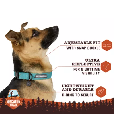 Arcadia Trail® Light Weight Dog Collar Ultra Reflective Material for Nighttime Visibility - Image 2