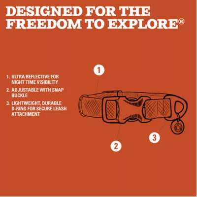 Arcadia Trail® Light Weight Dog Collar Ultra Reflective Material for Nighttime Visibility - Image 4