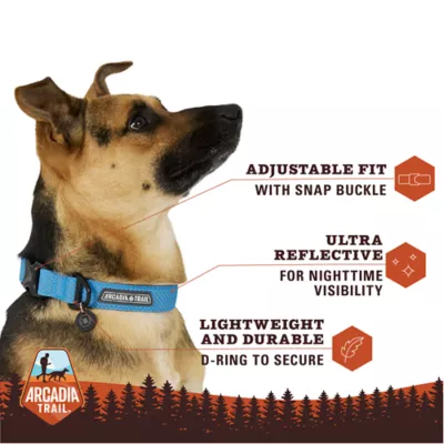 Arcadia Trail® Light Weight Dog Collar Ultra Reflective Material for Nighttime Visibility - Image 2