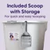 Litter Genie, Top Entry Cat Litter Box with Scoop, White/Gray image thumbnail 4