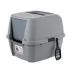 Litter Genie, Large Portable Enclosed Cat Litter Box with Scoop & Handle, Gray/Black image thumbnail 1
