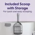 Litter Genie, Round Top Entry Cat Litter Box with Scoop, White/Gray image thumbnail 7