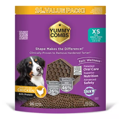 Yummy Combs Adult Extra Small Dental Dog Treat - Chicken - Image 1