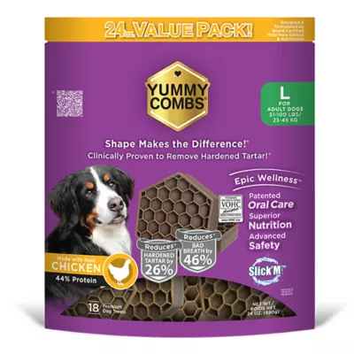 Yummy Combs Adult Large Dog Dental Treat - Chicken - Image 1