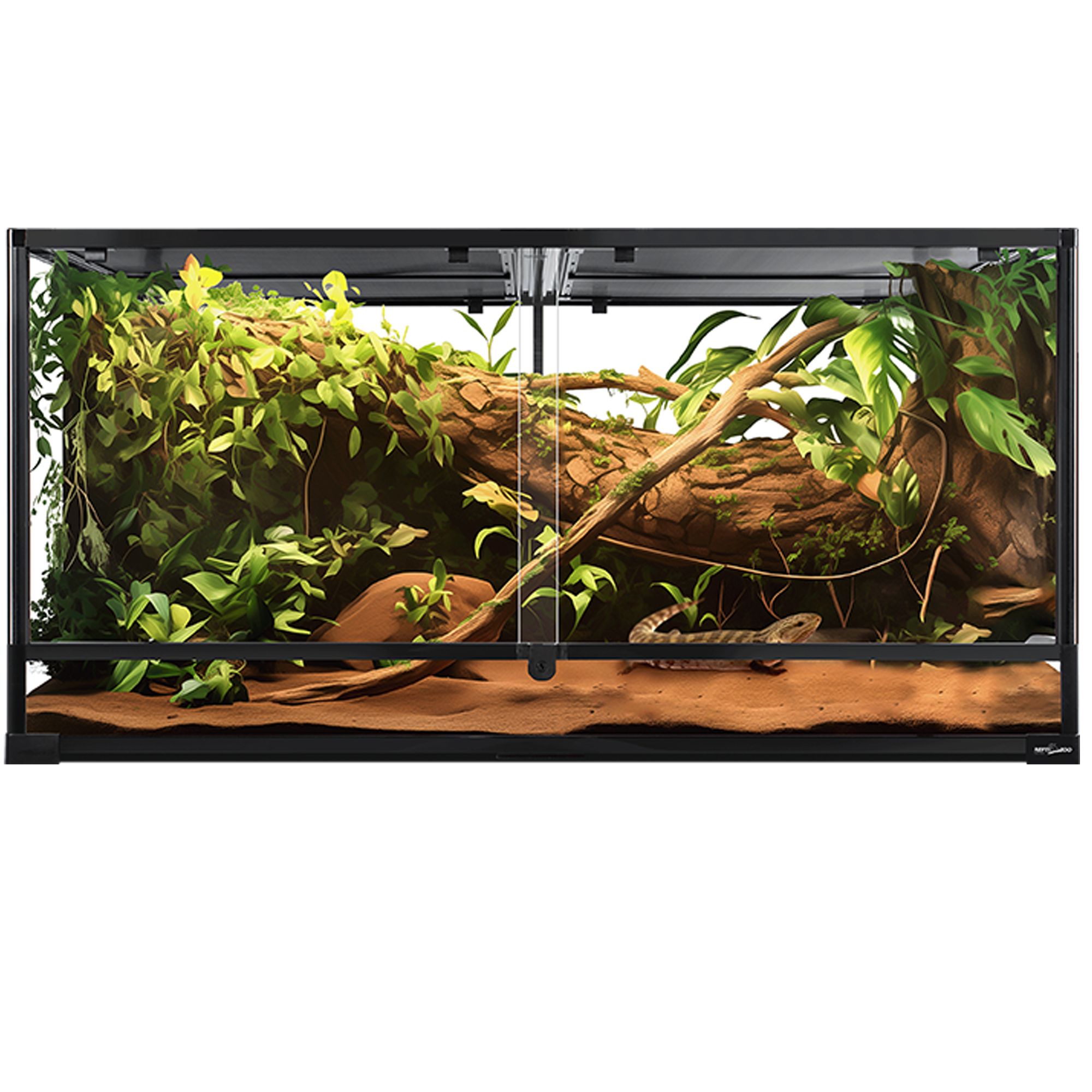 Reptizoo Glass Terrarium - Reptile Habitat Enclosure - 20 to 120 Gallons - thumbnail 6