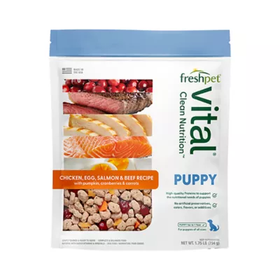 Freshpet Vital Grain Free Complete Meals Puppy Fresh Dog Food - Chicken, Egg, Salmon, & Beef - Image 1