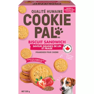 Cookie Pal Dog Treats - Flaxseed & Strawberry Sandwich Cookie, 325g - Image 2