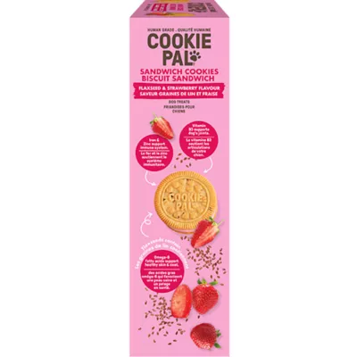 Cookie Pal Dog Treats - Flaxseed & Strawberry Sandwich Cookie, 325g - Image 4