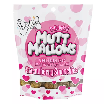 Lazy Dog Mutt Mallows Soft Baked Dog Treats Strawberry Smoochies, 141 g - Image 1