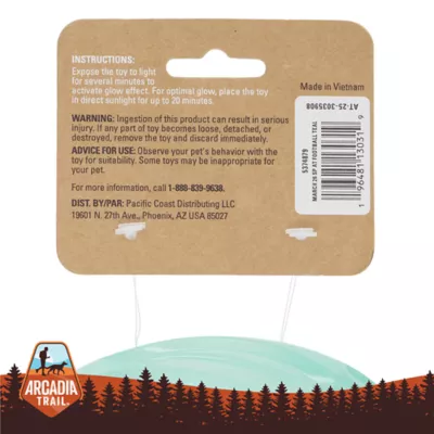 Arcadia Trail® Glow-in-the-Dark Football Dog Toy - Image 7