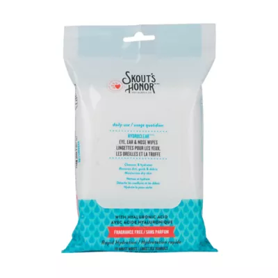 Skout's Honor HydroClear Cat Eye, Ear & Nose Wipes, 50ct - Image 1