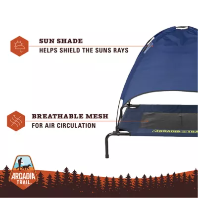 Arcadia Trail® Sun Shade Elevated Dog Cot - Image 4