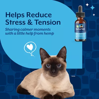 Product NaturVet Quiet Moments with Hemp Oil Drops Calming Supplements for Cats, 1 fl oz