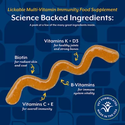 Product NaturVet Lickable Multi-Vitamin Immunity Food Supplement, Peanut Butter Flavor, 6.4 fl oz