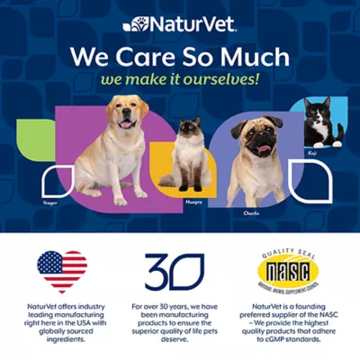 Product NaturVet Puppy Daily Care All-In-One Supplements, 6-In-1, Hickory Smoked Bacon Flavor, 60 Count