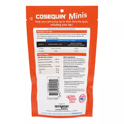 Product Nutramax Cosequin Mini Soft Chews with MSM Plus Omega-3s for Little Dogs