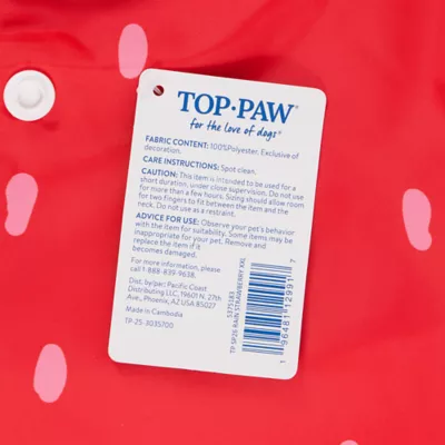 Top Paw® Strawberry Raincoat - Image 6