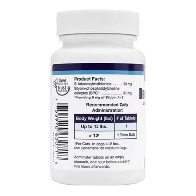 Product Nutramax Denamarin Small Dogs/ Cats 90mg x 30 Tablet Bottle