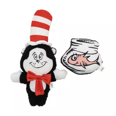  Cat in the Hat Dog and Fish Bowl 2pk Dog Toy - Image 1