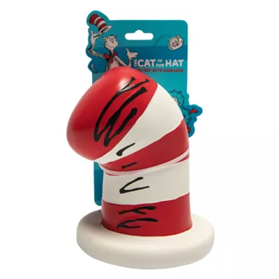 Cat in the Hat Red and White Latex Hat Dog Toy - Image 3
