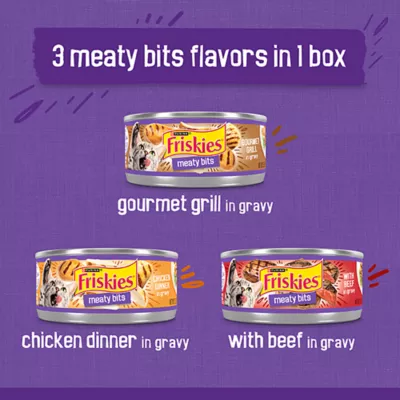 Product Friskies® Meaty Bits Adult Wet Cat Food In Gravy Variety Pack - 12 Ct, 66 Oz