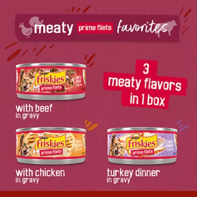 Product Friskies® Meaty Prime Filets Adult Wet Cat Food Variety Pack - 24 Ct, 132 Oz