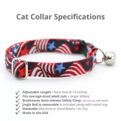 Made By Cleo® Cat Collar - Stars and Stripes - Image 2