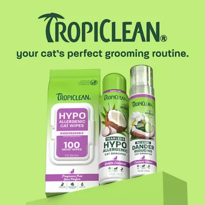TropiClean Dander Reducing Waterless Shampoo for Cats - Dry Shampoo - 7.4 OZ - Image 8