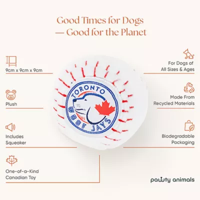 Product Pawty Animals Toronto Woofjays Plush Dog Toy