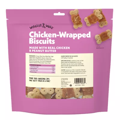 Wiggles & Wags® All Life Stages Wrapped Biscuit Dog Treat - Biscuit Wrapped With Chicken Jerky - Image 6