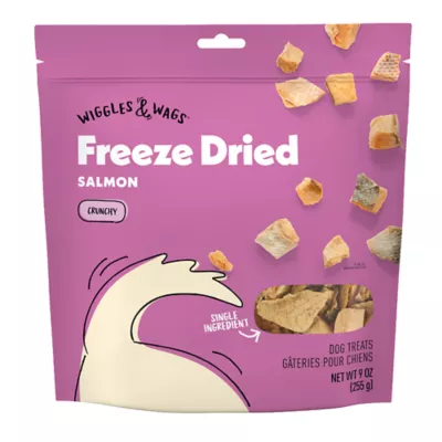 Wiggles & Wags Freeze Dried Dog Training Treats - Salmon 9oz - Image 1