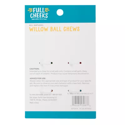 Full Cheeks® Small Pet Willow Ball Chews - Image 3