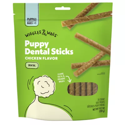 Wiggles & Wags® Puppy Dental Dog Treat - 20 ct - Image 1