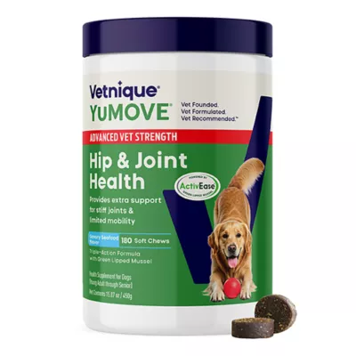 Vetnique's YuMOVE Dog Advanced Vet Strength Hip & Joint, Seafood Flavor Soft Chews, multiple sizes - Image 1