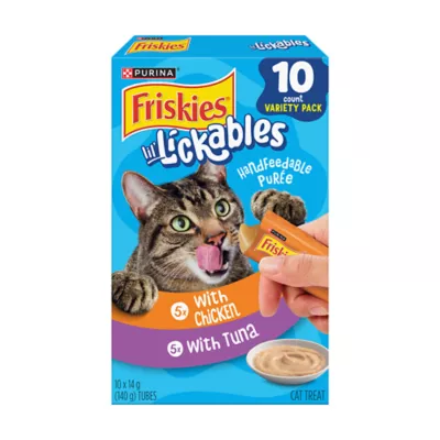 Friskies Lil' Lickables Cat Treats Tuna & Chicken Variety Pack, 10 count - Image 1