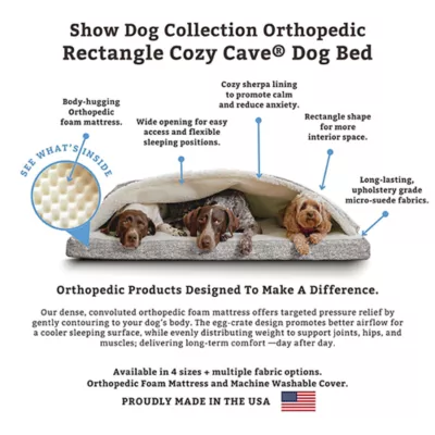 Product Snoozer® Cozy Cave® Rectangular Ortho Dog Bed