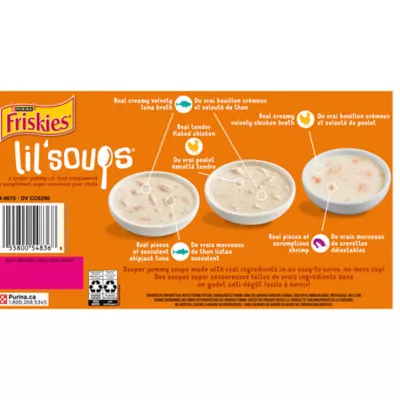 Friskies Lil' Soups Surfin & Turfin Variety Pack, Cat Treats, 34 g x 18 - Image 10