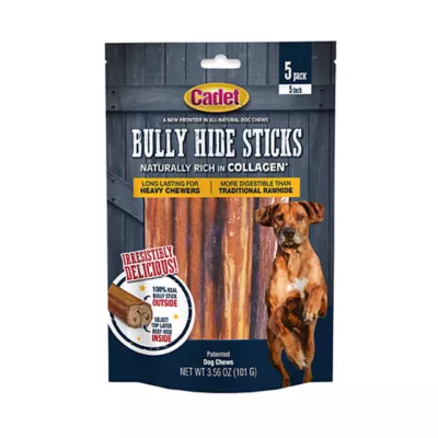 Cadet Bully Hide Sticks All-Nautral Dog Chews Small Bully Stick Small (5 Count) - Image 1