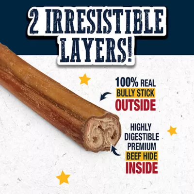 Cadet Bully Hide Sticks All-Nautral Dog Chews Small Bully Stick Small (5 Count) - Image 3