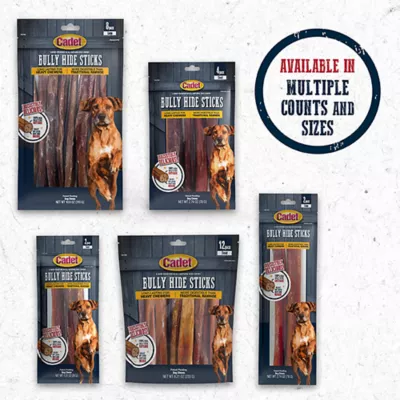 Cadet Bully Hide Sticks All-Nautral Dog Chews Small Bully Stick Small (5 Count) - Image 9