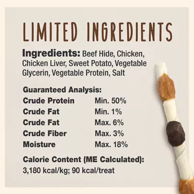 Cadet Gourmet Beef Hide Shish Kabob Dog Treats 11.6 Oz - 4 Count - Image 4