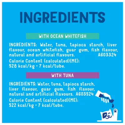 Friskies Lil' Lickables Cat Treats Tuna & Ocean Whitefish Variety Pack, 10 count - Image 6