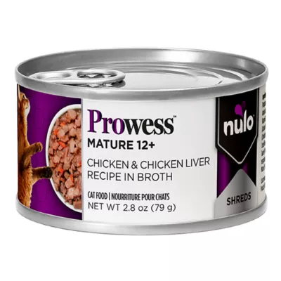 Nulo Prowess Mature 12+ Senior Cat Wet Food - Shreds in Broth, 2.8 OZ - Image 1