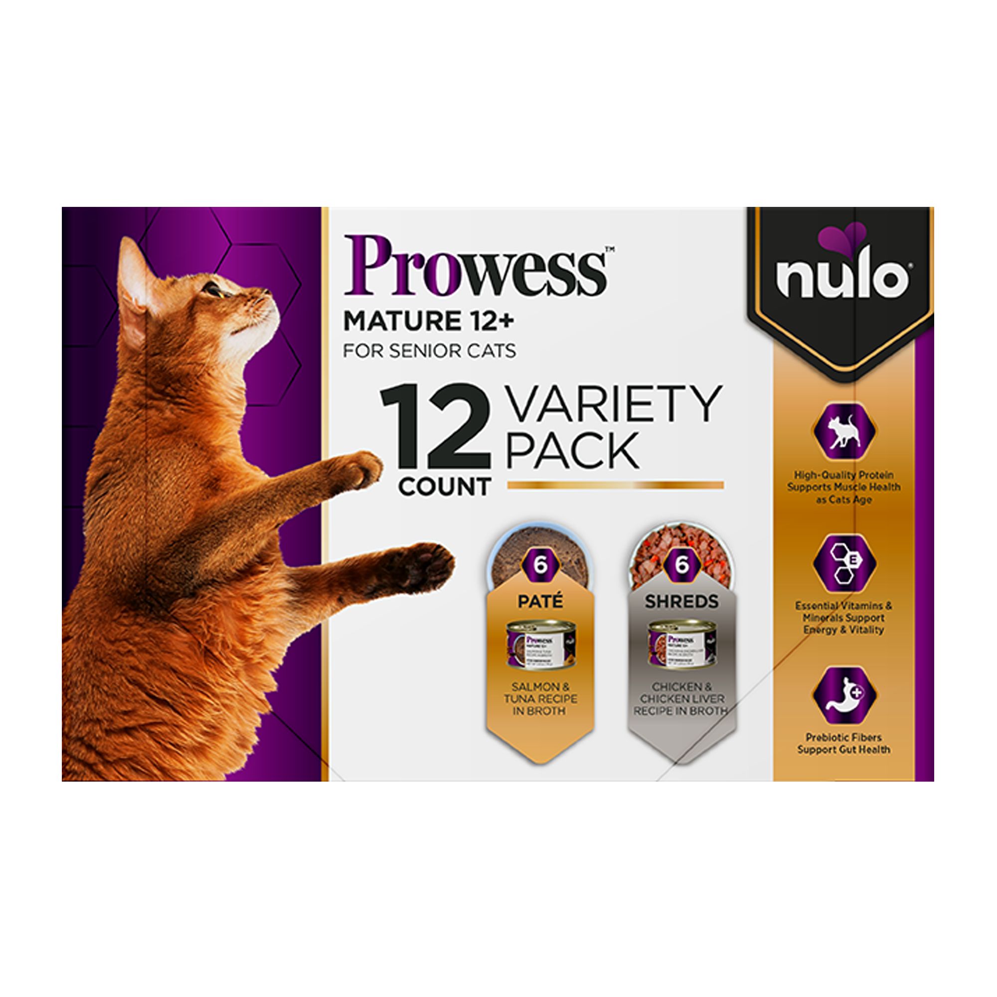 Nulo Prowess Mature 12+ Senior Wet Cat Food - Natural, Variety